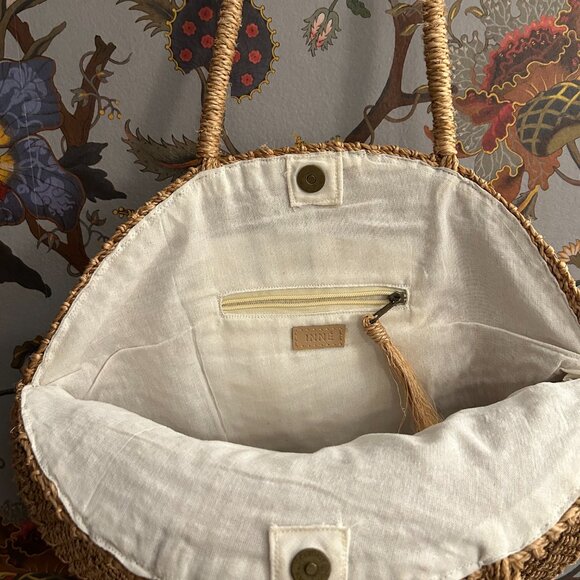 INNE Sola Maxi Bag - Natural Straw Raffia NEW - Picture 3 of 6